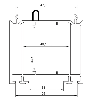 Расширитель 060мм COMFORT 70 серия шт=6,5м