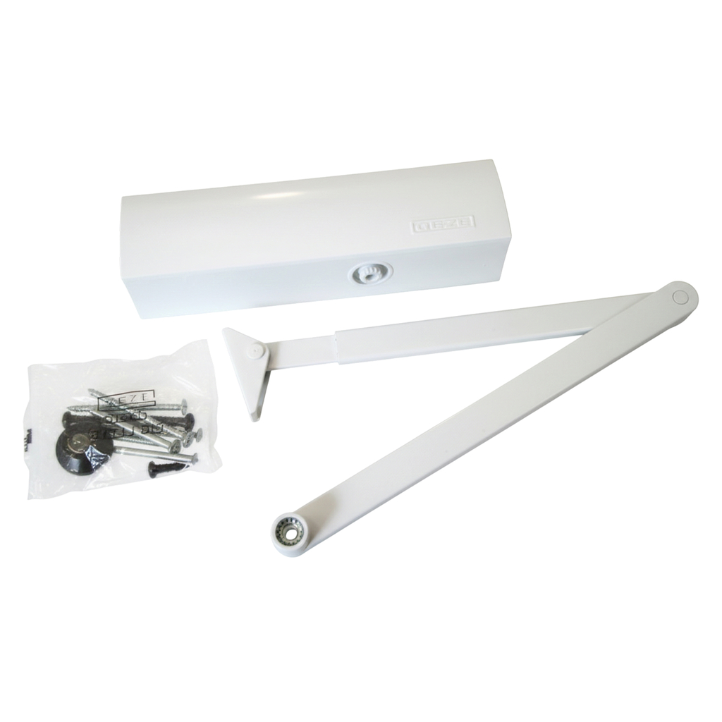 Доводчик GEZE TS 2000 V BC, EN2/4/5, RAL 9016 белый