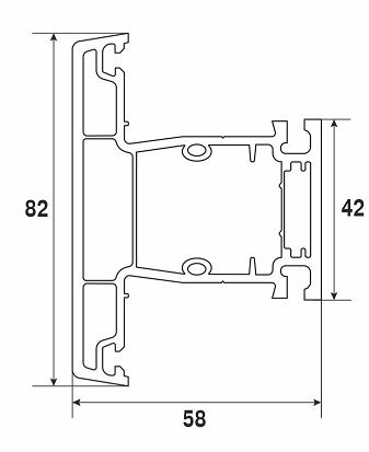 Профиль NOVOLINE/ORAS 58-3К COMFORT импост, шт=6,5м