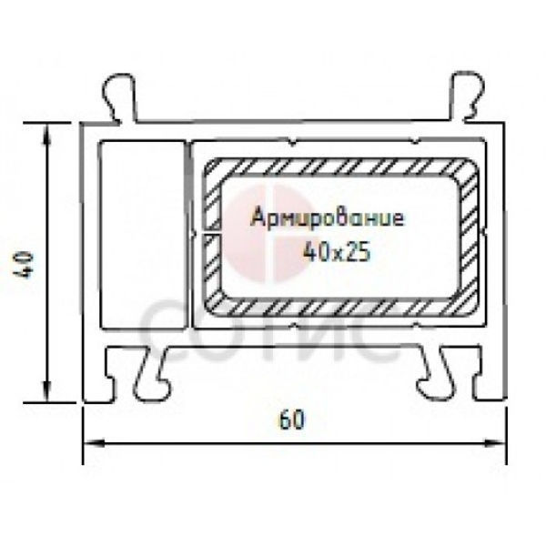Расширитель 040мм GREEN SYSTEM 60 серия шт=6,5м