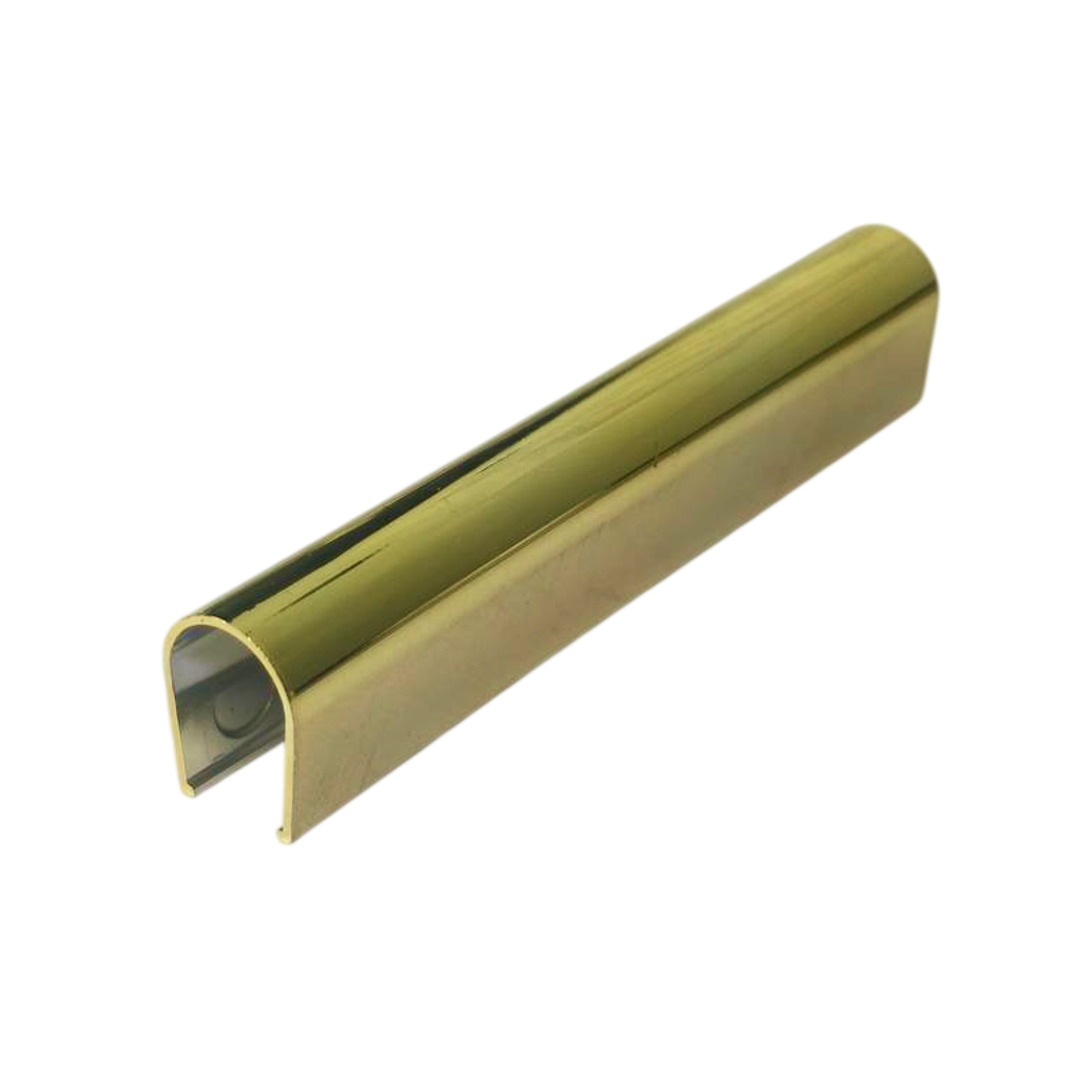 NX R 03.2 Латунь полированная декор. накладка нижней петли на створке P 6/150